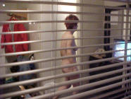 peeping for Motel neighbor thru a window
