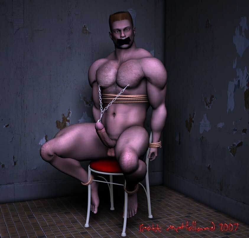 Bdsm gay muscle - 🧡 Muscled bound gay man with dildo in his anal hole gets...