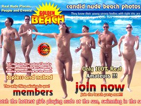 Golden Beach - 'Golden Beach' - voyeur adult web site based on the candid, no modeling voyeur shooting. A huge library of images of the most beautiful babes on the beach! Often topless, in thongs, or even totally naked. These chicks know how to party and have fun in the sun with their friends.