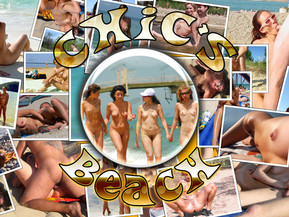 Chichs beach - Sweet nude teens get fucked hard inside their lewd pussies on the beach