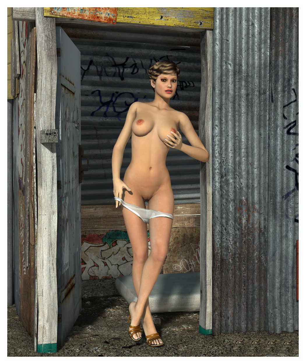 Shanty town nudity