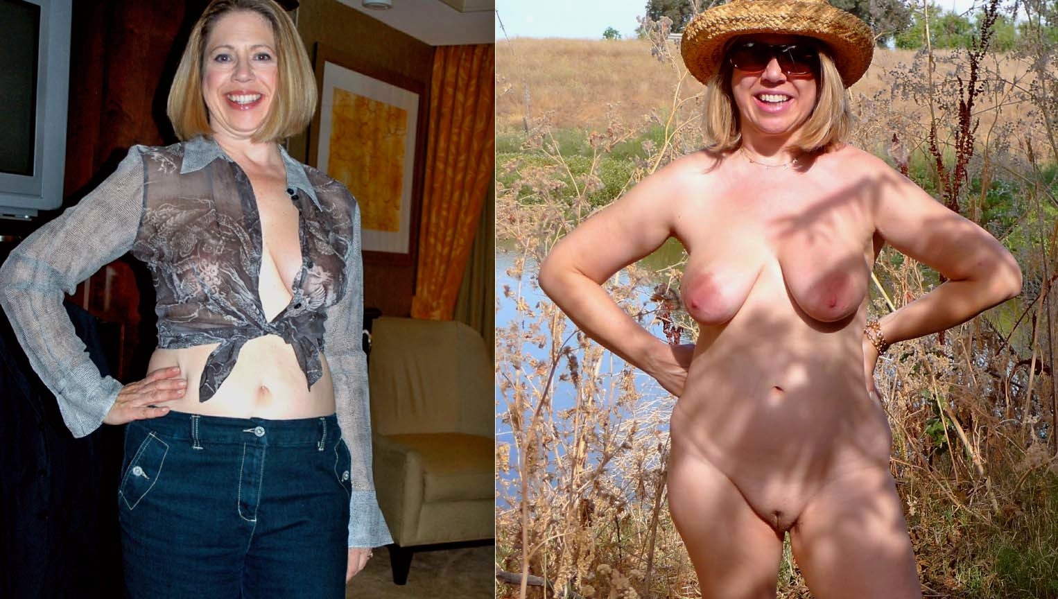 Do you want to compare how a woman looks dressed and undressed? 